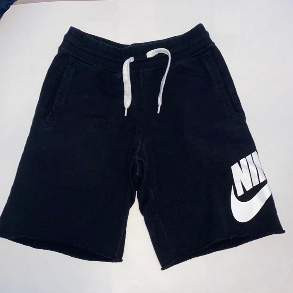 Black faded sweat shorts for boys